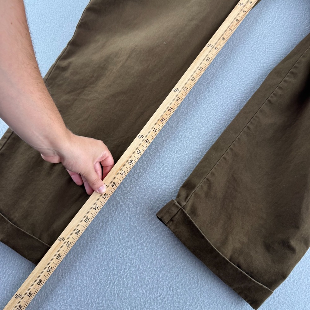 Vintage Polo Ralph Lauren Pants Mens 36x30 (Fits 35x29) Brown Pleated Cotton - Picture 9 of 16
